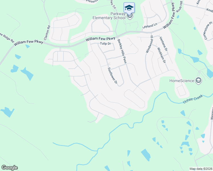 map of restaurants, bars, coffee shops, grocery stores, and more near 381 Bella Rose Drive in Evans