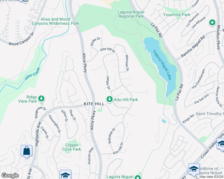 map of restaurants, bars, coffee shops, grocery stores, and more near 28862 Jaeger Drive in Laguna Niguel