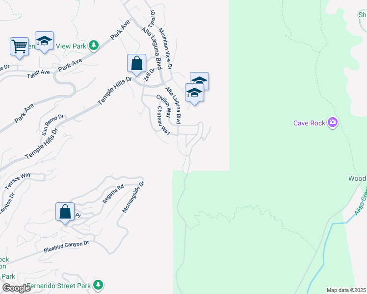 map of restaurants, bars, coffee shops, grocery stores, and more near 28851 Shady Place in Laguna Beach