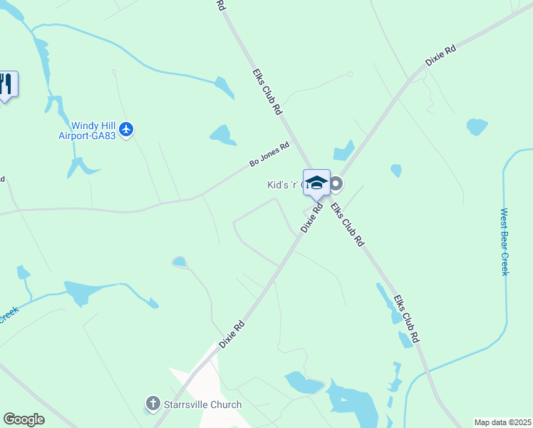 map of restaurants, bars, coffee shops, grocery stores, and more near 95 Graystone Drive in Covington