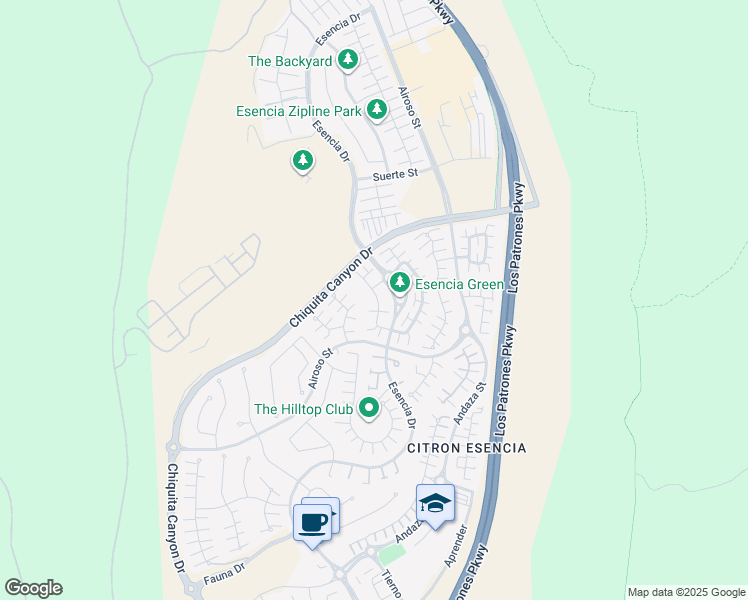 map of restaurants, bars, coffee shops, grocery stores, and more near 50 Promesa Avenue in Ladera Ranch
