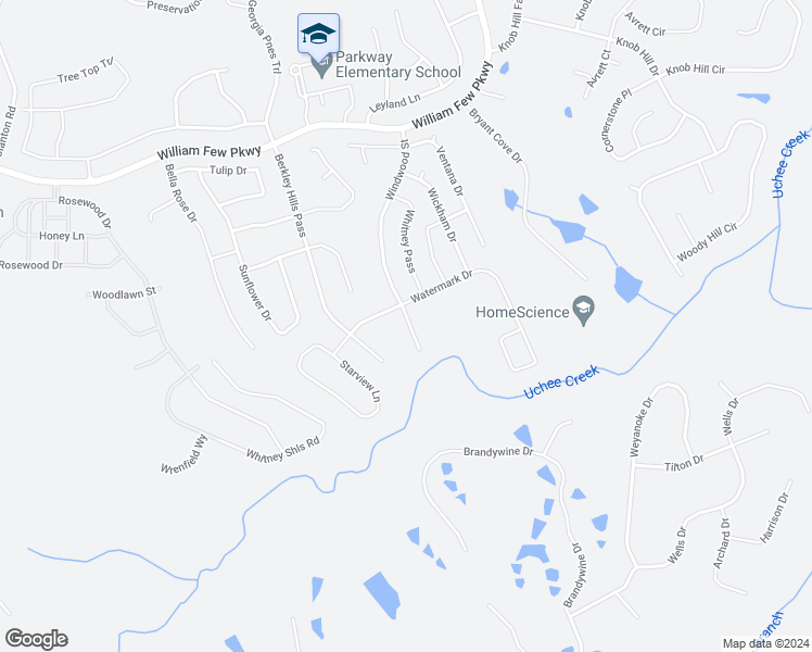 map of restaurants, bars, coffee shops, grocery stores, and more near 3216 Windwood Street in Evans