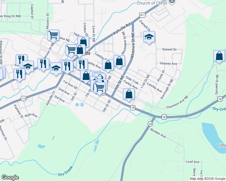 map of restaurants, bars, coffee shops, grocery stores, and more near in Leeds