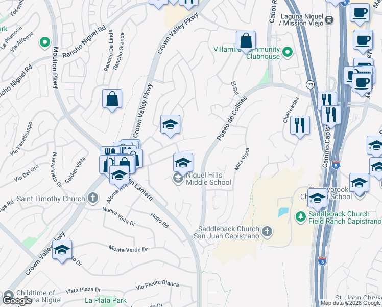 map of restaurants, bars, coffee shops, grocery stores, and more near 28812 Aloma Avenue in Laguna Niguel