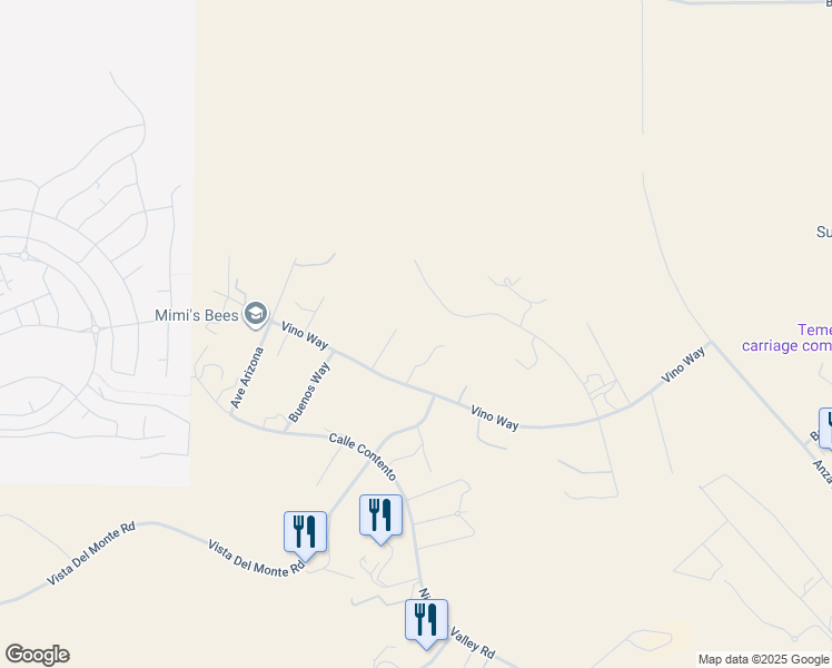 map of restaurants, bars, coffee shops, grocery stores, and more near 40810 County Center Drive in Temecula