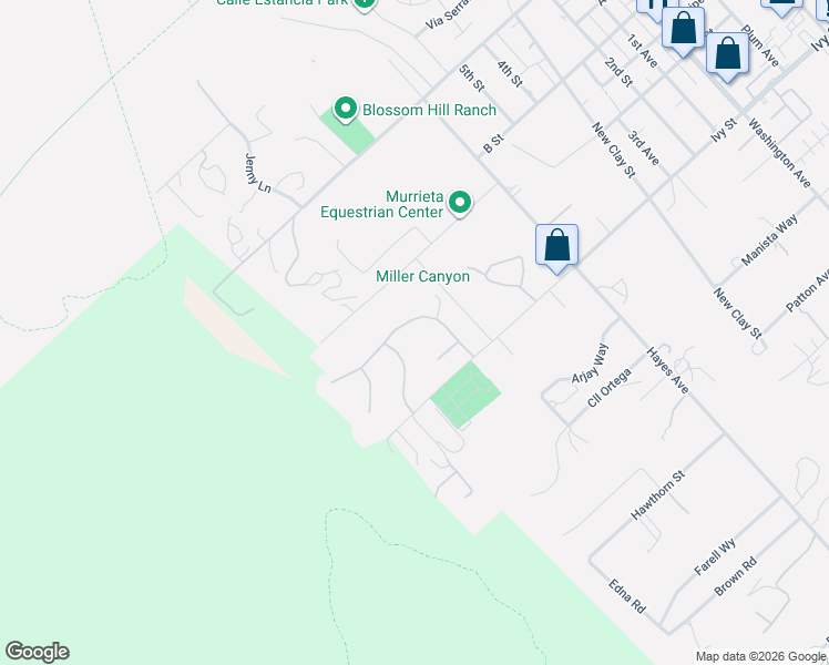map of restaurants, bars, coffee shops, grocery stores, and more near 42897 Joshua Tree Court in Murrieta