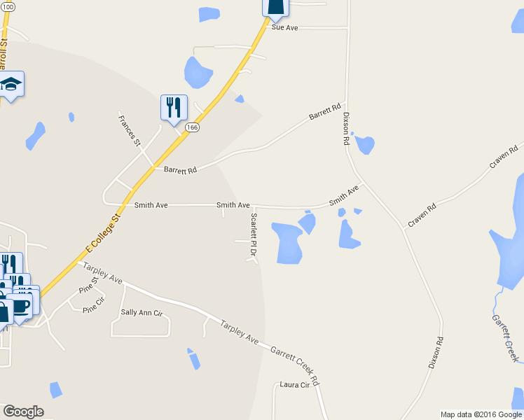 map of restaurants, bars, coffee shops, grocery stores, and more near 160 Smith Avenue in Bowdon