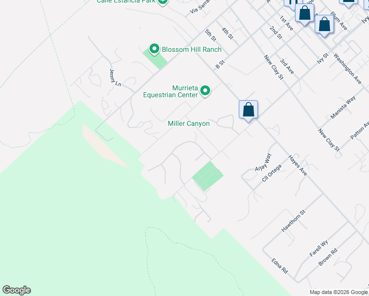 map of restaurants, bars, coffee shops, grocery stores, and more near 42897 Joshua Tree Court in Murrieta
