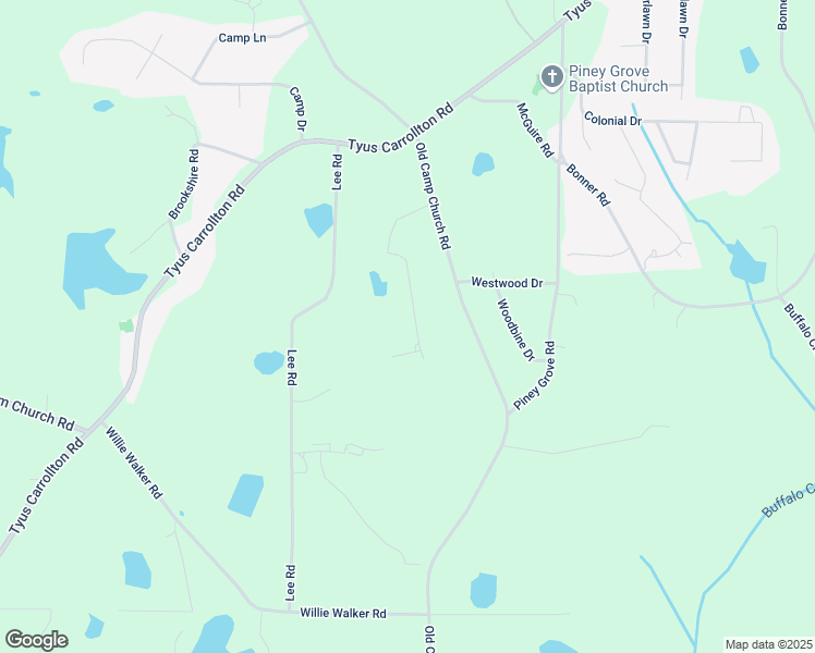 map of restaurants, bars, coffee shops, grocery stores, and more near 115 Wooddale Lane in Carrollton
