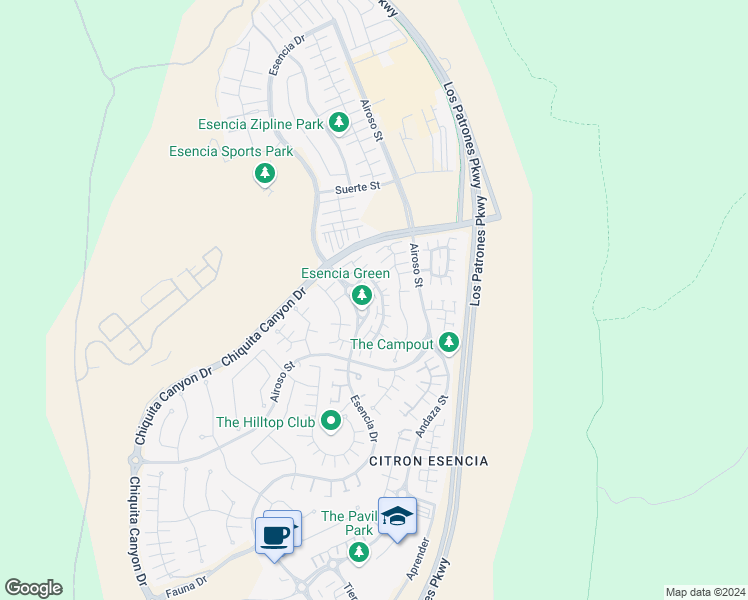 map of restaurants, bars, coffee shops, grocery stores, and more near 21 Vasto Street in Mission Viejo
