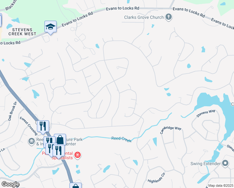 map of restaurants, bars, coffee shops, grocery stores, and more near 3725 Pebble Beach Drive in Martinez