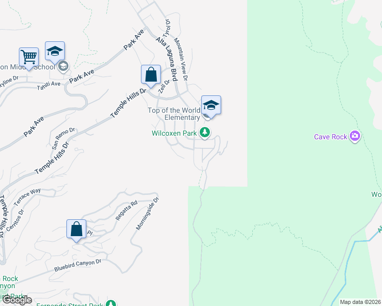 map of restaurants, bars, coffee shops, grocery stores, and more near 2819 Chateau Way in Laguna Beach