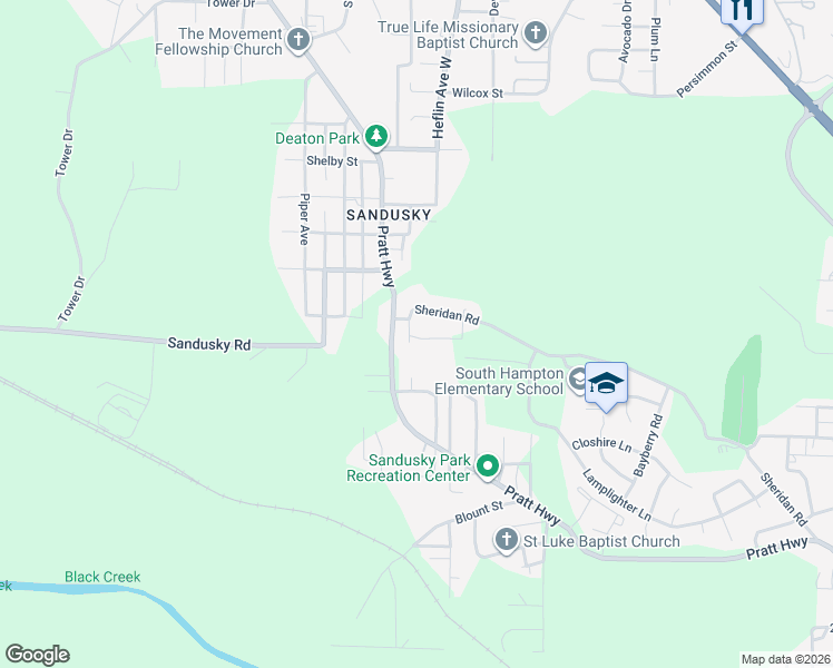 map of restaurants, bars, coffee shops, grocery stores, and more near 644 Sheridan Place in Birmingham