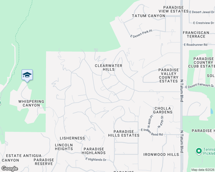 map of restaurants, bars, coffee shops, grocery stores, and more near 4338 East Sparkling Lane in Paradise Valley