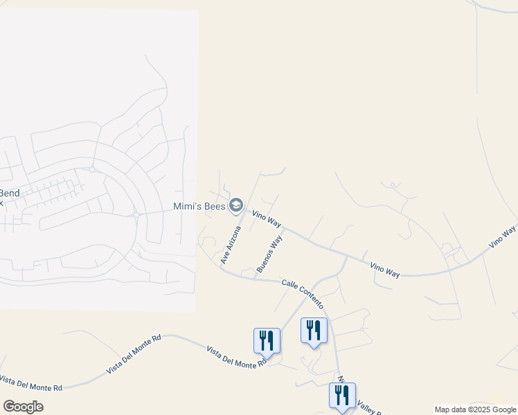 map of restaurants, bars, coffee shops, grocery stores, and more near 39700 Avenue Arizona in Temecula