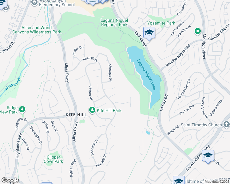 map of restaurants, bars, coffee shops, grocery stores, and more near 24101 Nuthatch Lane in Laguna Niguel