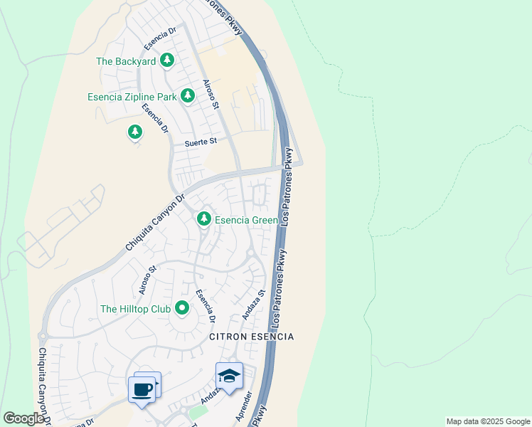 map of restaurants, bars, coffee shops, grocery stores, and more near 42 Jaripol Circle in Trabuco Canyon