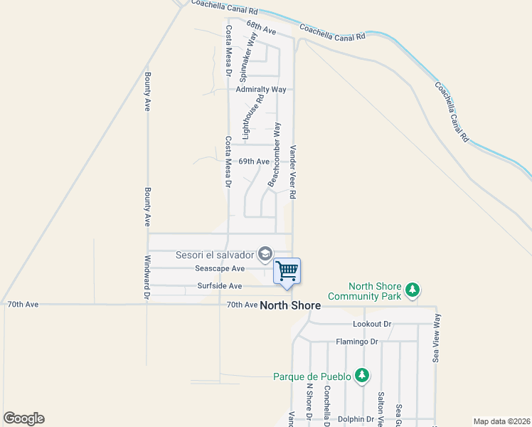 map of restaurants, bars, coffee shops, grocery stores, and more near 98865 La Casa Way in Mecca