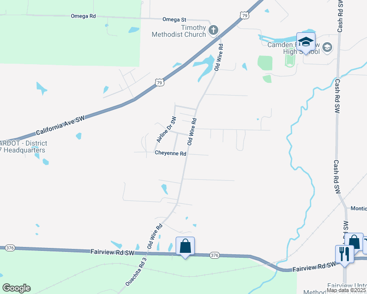 map of restaurants, bars, coffee shops, grocery stores, and more near 2280 Old Wire Road in Camden
