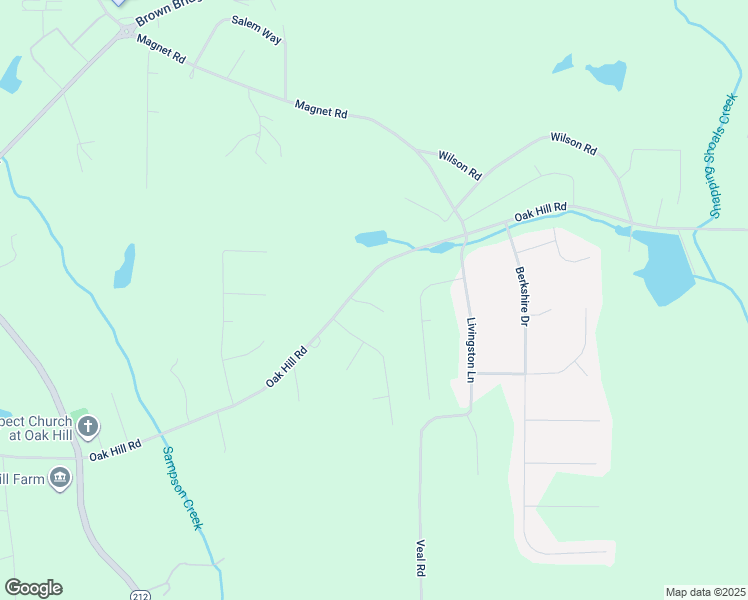map of restaurants, bars, coffee shops, grocery stores, and more near 1699 Oak Hill Road in Covington