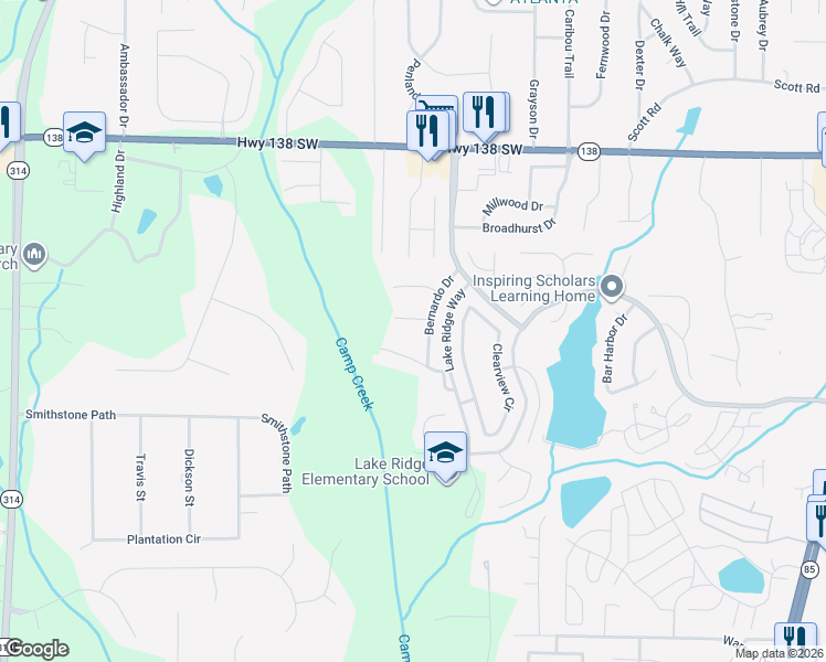map of restaurants, bars, coffee shops, grocery stores, and more near 1328 Revelstoke Cove in Riverdale