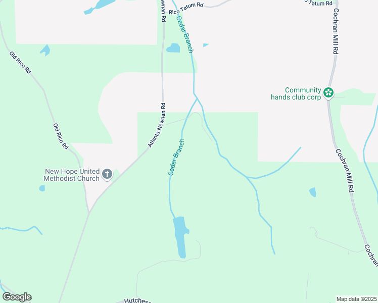 map of restaurants, bars, coffee shops, grocery stores, and more near 7790 Atlanta Newnan Road in Palmetto