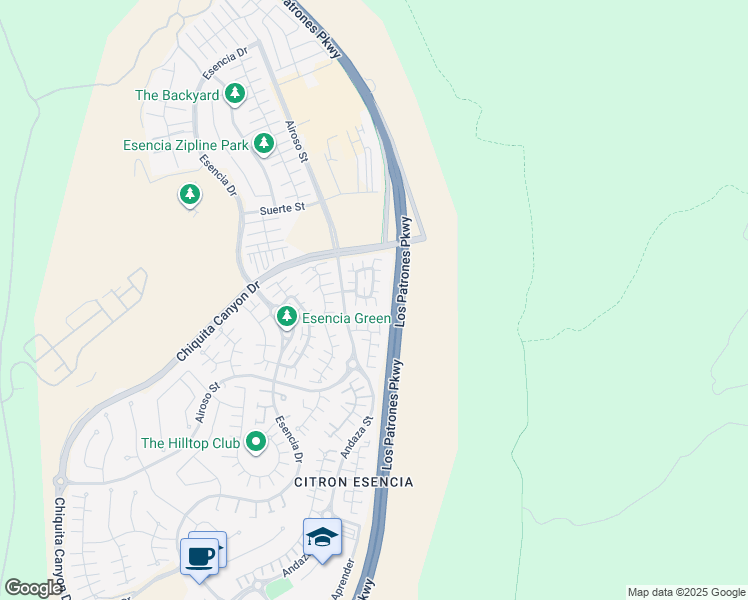 map of restaurants, bars, coffee shops, grocery stores, and more near 42 Jaripol Circle in Trabuco Canyon