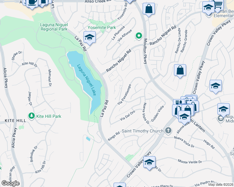 map of restaurants, bars, coffee shops, grocery stores, and more near 28793 El Adolfo in Laguna Niguel
