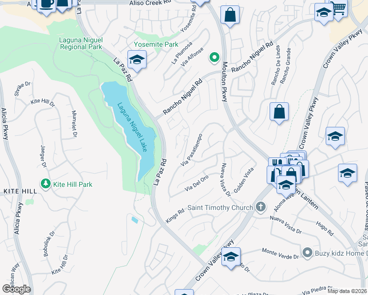 map of restaurants, bars, coffee shops, grocery stores, and more near 28793 El Adolfo in Laguna Niguel