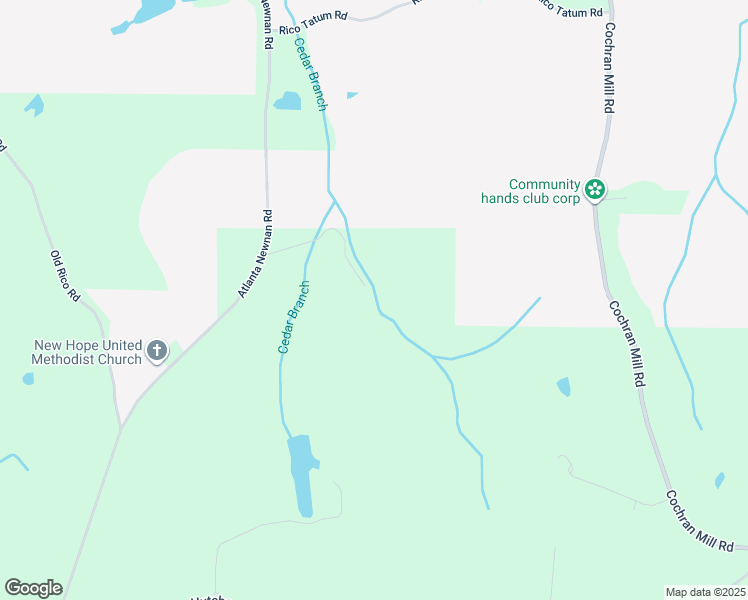 map of restaurants, bars, coffee shops, grocery stores, and more near 7790 Atlanta Newnan Road in Palmetto
