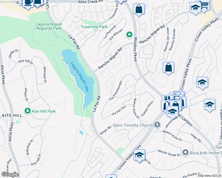 map of restaurants, bars, coffee shops, grocery stores, and more near 28793 El Adolfo in Laguna Niguel