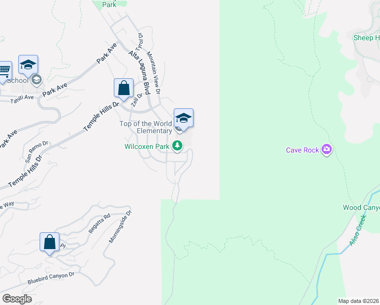 map of restaurants, bars, coffee shops, grocery stores, and more near 28751 Shady Lane in Laguna Beach