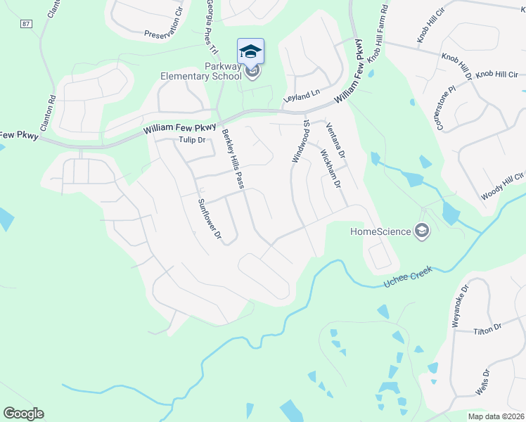map of restaurants, bars, coffee shops, grocery stores, and more near 814 Bridgewater Drive in Evans