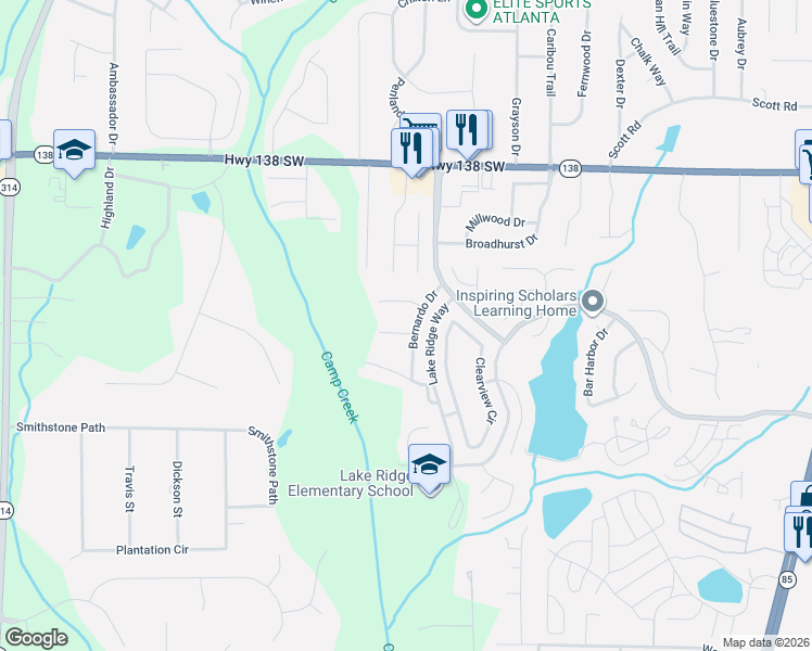 map of restaurants, bars, coffee shops, grocery stores, and more near 330 Saratoga Place in Riverdale