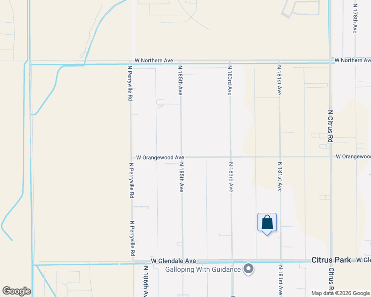 map of restaurants, bars, coffee shops, grocery stores, and more near 7601 North 185th Avenue in Waddell