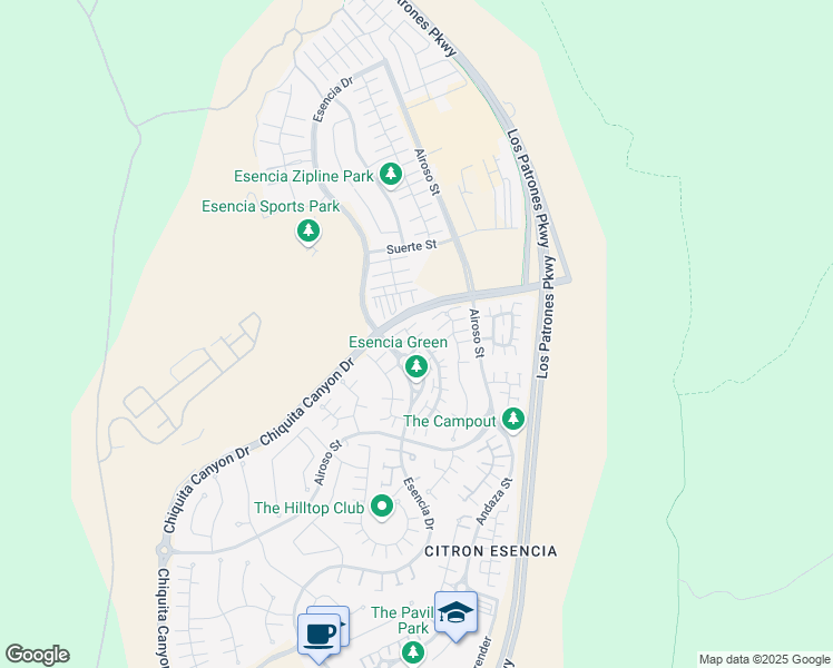 map of restaurants, bars, coffee shops, grocery stores, and more near 16 Yerra Street in Mission Viejo
