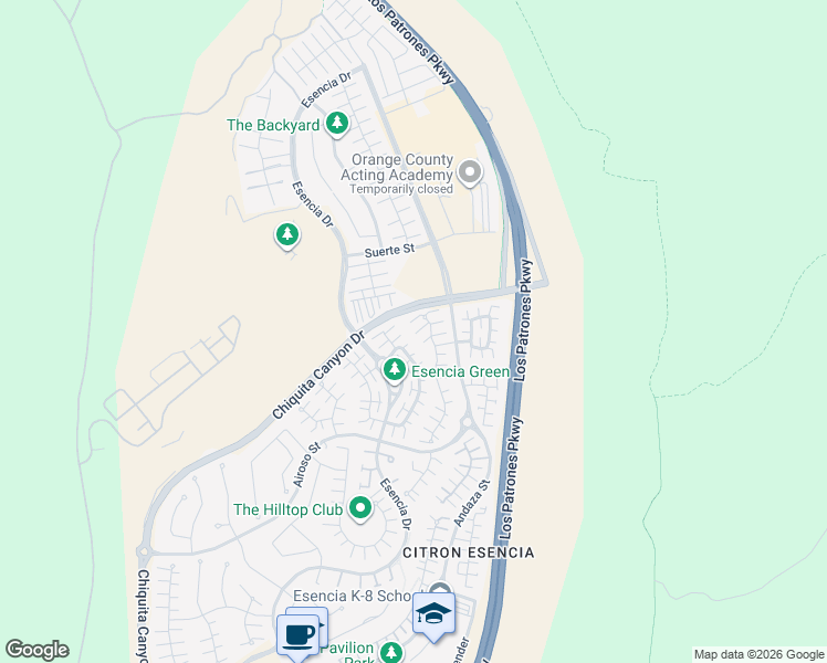 map of restaurants, bars, coffee shops, grocery stores, and more near 7 Puesto Road in Mission Viejo