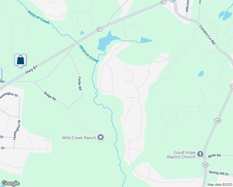 map of restaurants, bars, coffee shops, grocery stores, and more near 300 Lakeside Drive in Covington