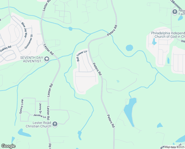 map of restaurants, bars, coffee shops, grocery stores, and more near 7530 Congregation Street in Fairburn
