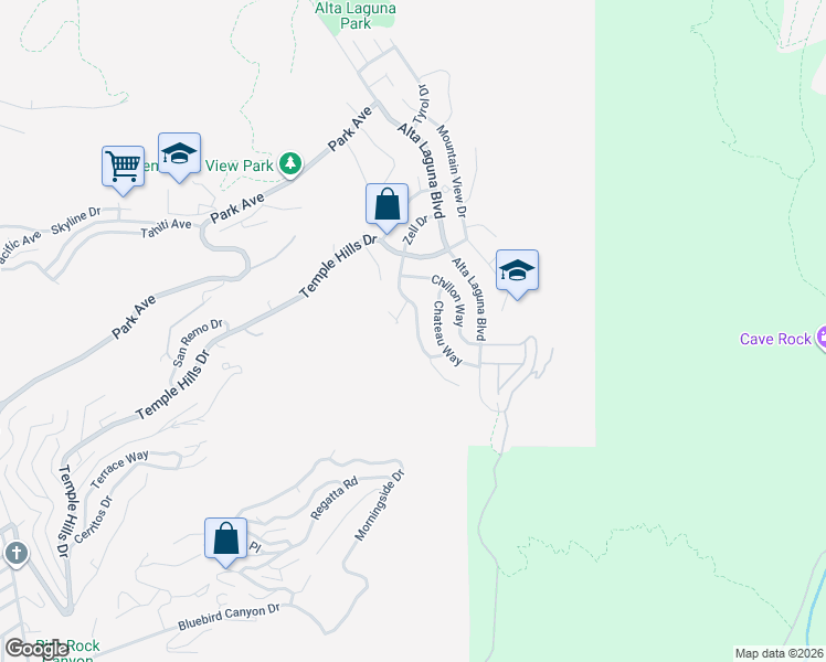 map of restaurants, bars, coffee shops, grocery stores, and more near 2855 Zell Drive in Laguna Beach