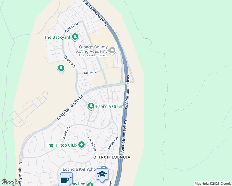 map of restaurants, bars, coffee shops, grocery stores, and more near 147 Jaripol Circle in Mission Viejo
