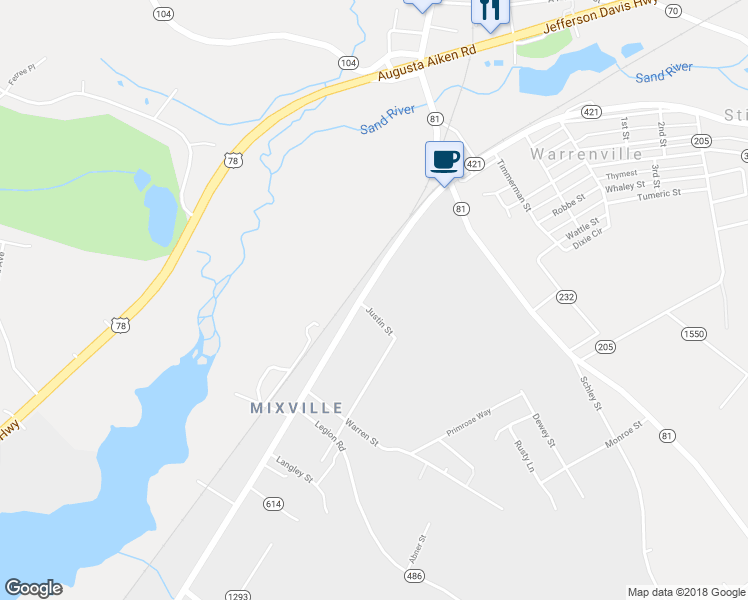 map of restaurants, bars, coffee shops, grocery stores, and more near 1341 Augusta Road in Warrenville