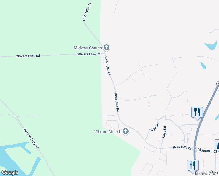 map of restaurants, bars, coffee shops, grocery stores, and more near 518 Holly Hills Road in Columbus