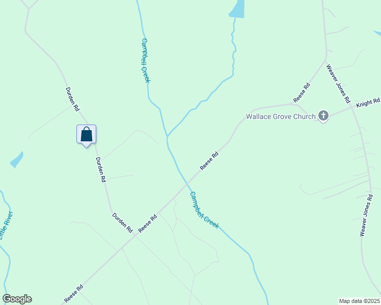 map of restaurants, bars, coffee shops, grocery stores, and more near 2025 Reese Road in Rutledge