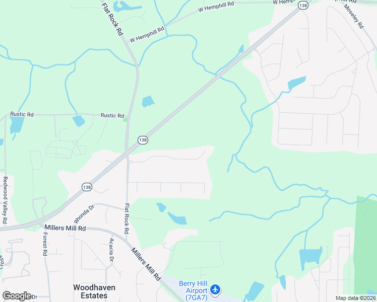 map of restaurants, bars, coffee shops, grocery stores, and more near 145 Oak Bend Dr in Stockbridge
