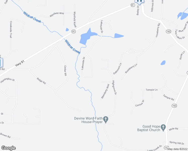map of restaurants, bars, coffee shops, grocery stores, and more near 310 Lakeside Drive in Covington