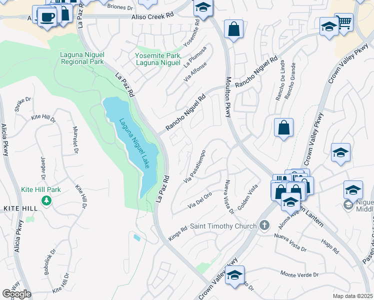 map of restaurants, bars, coffee shops, grocery stores, and more near 24601 La Serenata in Laguna Niguel