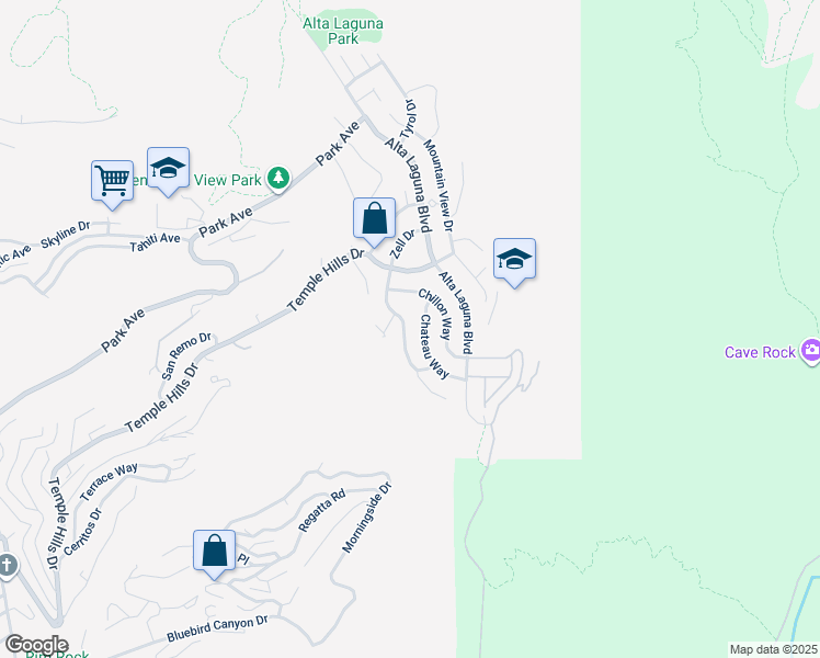 map of restaurants, bars, coffee shops, grocery stores, and more near 2870 Zell Drive in Laguna Beach