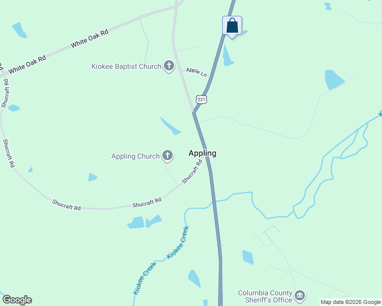 map of restaurants, bars, coffee shops, grocery stores, and more near in Appling