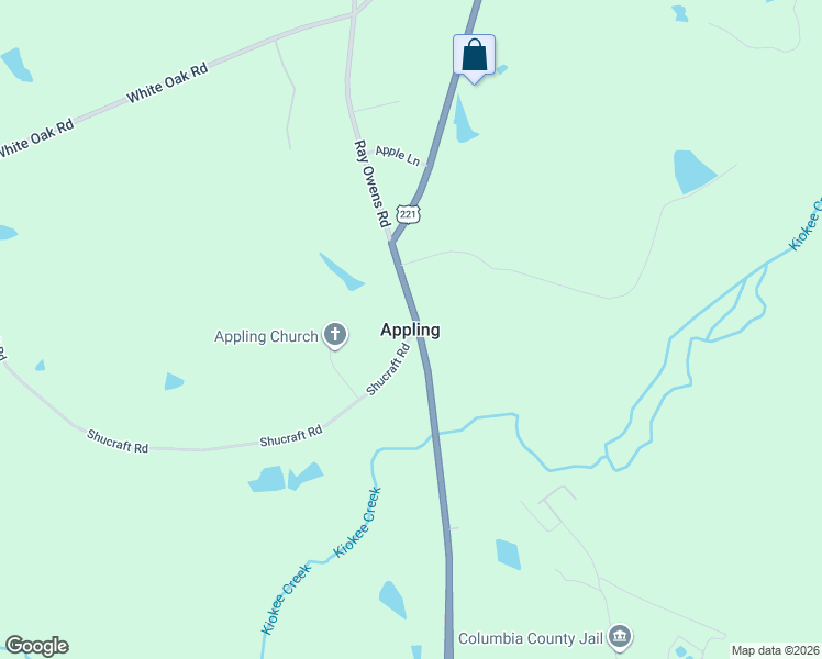 map of restaurants, bars, coffee shops, grocery stores, and more near in Appling